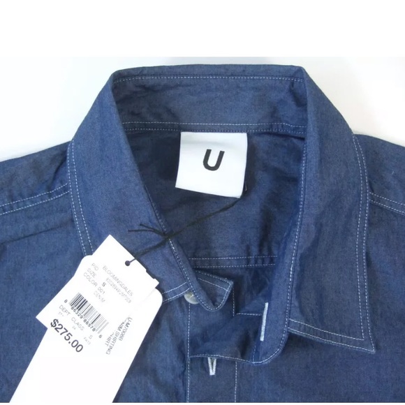 U CLOTHING Dark Blue Utility Buttom Down Shirt - Picture 3 of 9